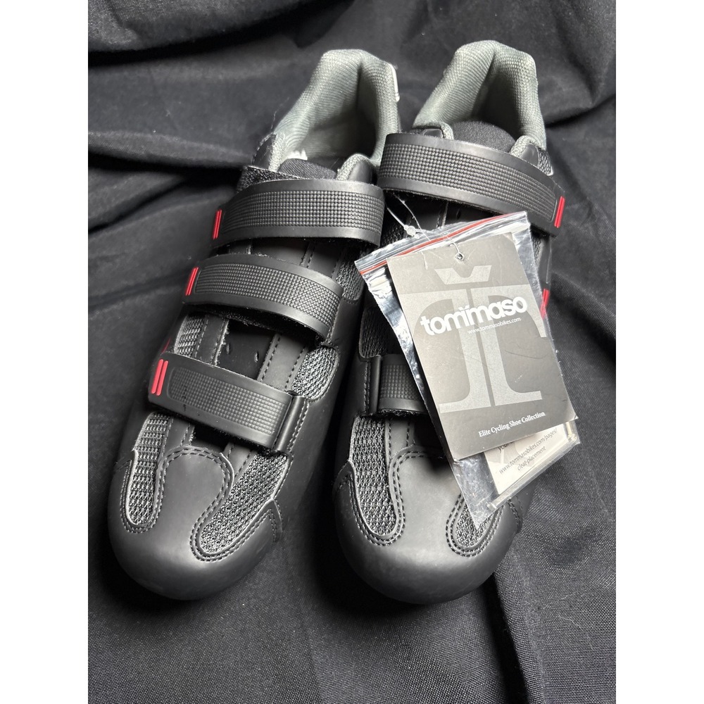 Tommaso Mens Cycling Shoes Black EU 45 US 11 SPD Cleats Road Spin Bike New